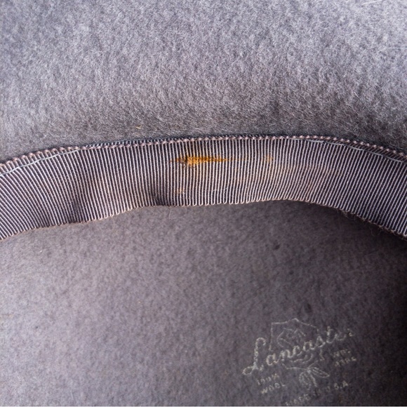 Vintage Lancaster Women's Gray Wool Hat with Sequin - Picture 8 of 12